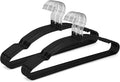 TOPIA HANGER Metal Hangers 20 Pack, Non Slip Clothes Hangers Space Saving, Heavy Duty Rubber Coated Wire Hanger for Coat, Shirt, Dress, Pants-Black, CT12H