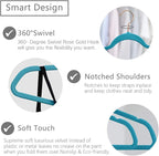 MIZGI Premium Velvet Hangers (50 Pack) Heavy Duty - Non Slip Felt Suit Hanger Teal/Turquoise - Rose Gold Hooks,Space Saving Clothes Hanger