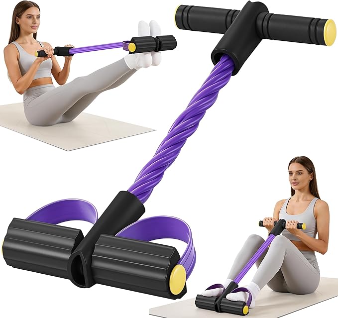 Upgraded Pedal Resistance Band with Handle, Soft Durable Fashion Puller Exercise with Thickened 6 Tension Ropes, Tube Pedal Resistance Device for Abdomen, Waist, Arm, Leg, Core/ABS