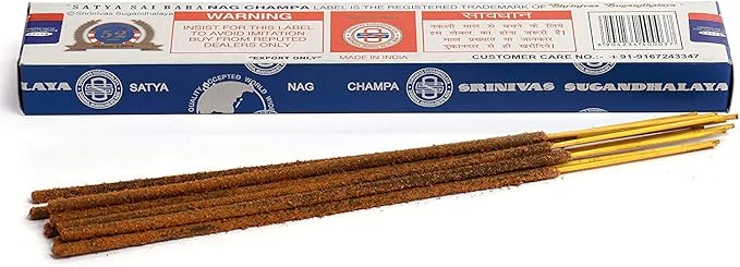 3 Packs Origional Satya Sai Baba Nag Champa Incense Sticks Joss Insence - Insense 15g Box NagChampa Agarbatti (Nag Champa)
