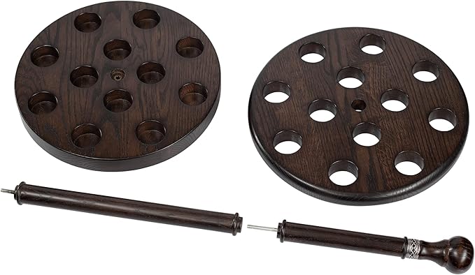 Asterom Handmade Wooden Stand for Walking Sticks & Umbrellas - Stylish Display Cane Stand Holder for Entryway (Walnut Color)