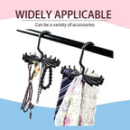 2Pack Circular Tie Hanger Updated Twirl Tie Rack Adjustable Twirl Tie Rack Tie Belt, Multipurpose Organizer for Closet Storage