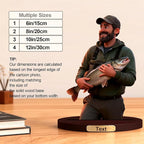 Personalized 3D Cartoon Photo Fishing Figurine Desktop Ornament Home Office Bedside Table Decoration From Your Photos To Office Desk Frames Gift‘S For Fathers Enthusiasts (Fishing cartoon)