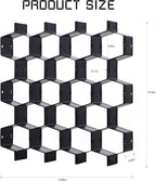 Honeycomb Separator Adjustable Drawer Organizer Divider for Underwear Belt-Scarf Socks Organizer (Black)