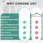 Quality Clear Hangers 12 Pack - Crystal Hangers for Clothes - Durable Plastic Hanger Set - Invisible Dress for Suits - Heavy Duty - Nonslip Coat and Shirt (Clear, 96 Pack)