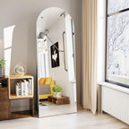 Full Length Mirror 56"x16" Arch Floor Mirror with Stand Arched Mirrors Full Body Mirror Silver Standing Hanging or Leaning Against Wall for Bedroom Entry