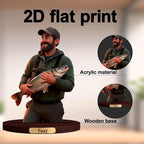 Personalized 3D Cartoon Photo Fishing Figurine Desktop Ornament Home Office Bedside Table Decoration From Your Photos To Office Desk Frames Gift‘S For Fathers Enthusiasts (Fishing cartoon)