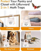 Pantry Moth Traps - Extra Strength Hanging Clothes Clothing Moth Traps with Pheromone for House Pantry Indoor Closets - 20 Pack