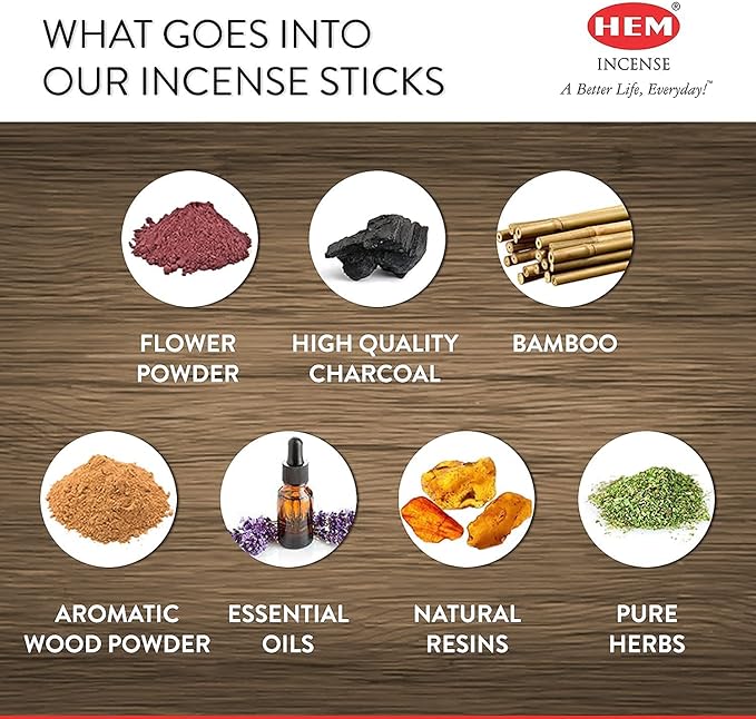 HEM Premium Buddha Bliss Masala Incense Sticks | Natural Fragrance for Meditation, Focus, and Aromatherapy | Air Purifier & Cleansing | 12 Pack Gift Set (15g Each) | Buring time of 30-40 mins.