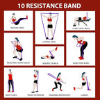 LEEKEY Resistance Bands, Exercise Bands with Handles,Pull Up Assist Bands - Band Set with Door Anchor - Bands for Working Out,Band for Men and Women Fitness Training,Home Workouts