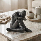 Guichifun Yoga Dancer Statue Home Decoration - Resin Sculpture Modern Creative Home Ballet Dancers Handicrafts Art Ware Shelf Decor Living Room Ornament Gifts 9 x 5.5 x 7.5 Inch