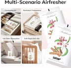 MYARO 12 Pack Sandalwood Scented Sachets for Drawer, Closet & Small Spaces Air Freshener Bags, Odor Eliminator for Clothes, Car, Wardrobe, Home Fragrance Gift Set