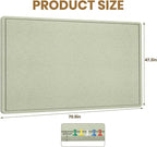 Large Bulletin Board, 72 X 48 inches Cork Board with 30 Pushpin, 6' x 4' Felt Cork Board Notice Pin Board, Self-Adhesive Vision Board Mood Board Foldable Photo Board for Wall - Sage Green