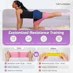 Resistance Bands, Workout Bands, Exercise Bands for Working Out with Workout Bands Guide, 4 Levels Booty Bands, Leg Exercise Bands Resistance, Glute Bands, Non-Slip Fabric Elastic Bands for Men Women