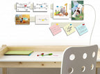 Felt Pin Board Bar Strips Bulletin Board for Bedrooms Offices Home Wall Decoration, Notice Board Self Adhesive Cork Board with 35 Push Pins for Paste Notes, Photos, Schedules (Cream)