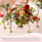 6 Pack 3.9" 5.9" 7.9" Bud Vase Taper Candle Holder's Flower Vase for Candlestick Sizes from 22mm to 27mm Adjustable Designed Specially for Taper Candle Holder for Tablescapes, Wedding Decor
