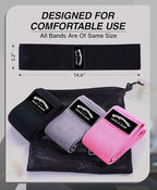 Bingwaah Mini Loop Resistance Bands – Fabric & Elastic Sets Exercise Bands for Strength Training - Rehab, Yoga, Pilates & Home Workout Equipment