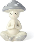 Meditation Mushroom Resin Statue - Cute Meditation Mushroom Statue for Desk Living Room Resin Figurine for Home Patio Office Decoration Cute Plant Statues for Tabletop Garden Backyard Decor