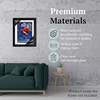 Creative Picture Frames 10.5 x 13.5 Magazine Frame with Full-Strength Glass, Holds Up To A 1/4" Thick Media with Installed Hangers for Easy Mounting, 12x15 Black Frame with White Mat