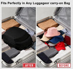 Black hard hat box baseball cap storage box with handle and adjustable shoulder strap suitable for travel and home storage