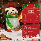 Christmas Snow Globe Penguin Lighted Musical Glitter Globe Battery Operated or USB Powered with Timer Water Glittering Snowing Globe for Christmas Party Home Table Decorations Gifts (Penguin)