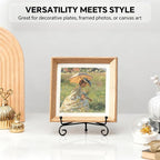 Artliving Plate Stands for Display, 6 Inch Black Iron Easel Plate Display Photo Holder Stand, Displays Picture Frames, Decorative Plates, Tablets and Art (4 pack)