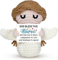 Nurse Gifts - Positive Crochet Angel - Nurse Week, Retirement Gifts, Birthday, Appreciation Gift for RN Registered Practitioner, LPN, Nursing School Graduation - Bulk Gift for Hospital Staff