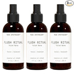 Muse Apothecary Flush Ritual - Aromatic & Refreshing Toilet Spray, Use Before You Go, 8 oz, Infused with Natural Essential Oils - Coconut + Sandalwood, Pack of 3