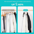 House Day Premium Velvet Hangers, Non-Slip Flocked Felt, Sturdy Coat & Suit Hangers for Closet Space Saving (100 Pack, Black)