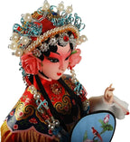 NW 12 Inch Chinese Traditional Handicraft Silk Figurine Collectible Chinese Ancient Character Ornaments for Home Decoration (1801)