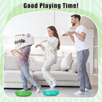 2 Pcs Wiggle Seat Inflated Wobble Cushion Flexible Balance Disc with Air Pump for Core Stability Strengthening Improving Posture Physical Exercise