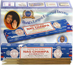 Nag Champa Incense Sticks 15g x 12 and Incense Stick Holder Bundle