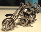 Creative Metal Motorcycle Model Artwork desktop Accessories Organizer Office Home Décor Accents (Black 36)