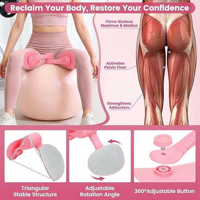 Home Workout Equipment for Women with 6 Tube Elastic Foot Pedal Resistance Band with Handle,Thigh Pelvic Trainer, Leg Fitness Bands Set, Exercise Essentials Starter Kit for Full Body Toning