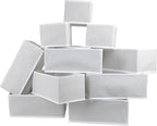 12 Pack Drawer Organizer Clothes, Foldable Fabric Dresser Organizer Closet Organizers and Storage Box for Underwear,Folded Clothes,Baby Clothing,Socks,Bra,Towels,Ties(12 Pack,White)