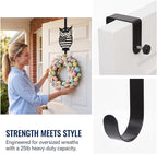 Easter Wreath Hangers for Front Door, Holiday Decorations.Owl Over The Door Hooks 15" Metal Daily Front Door Hangers Sturdy Wreath Holder for Xmas Party Festival Front Porch Home Deco