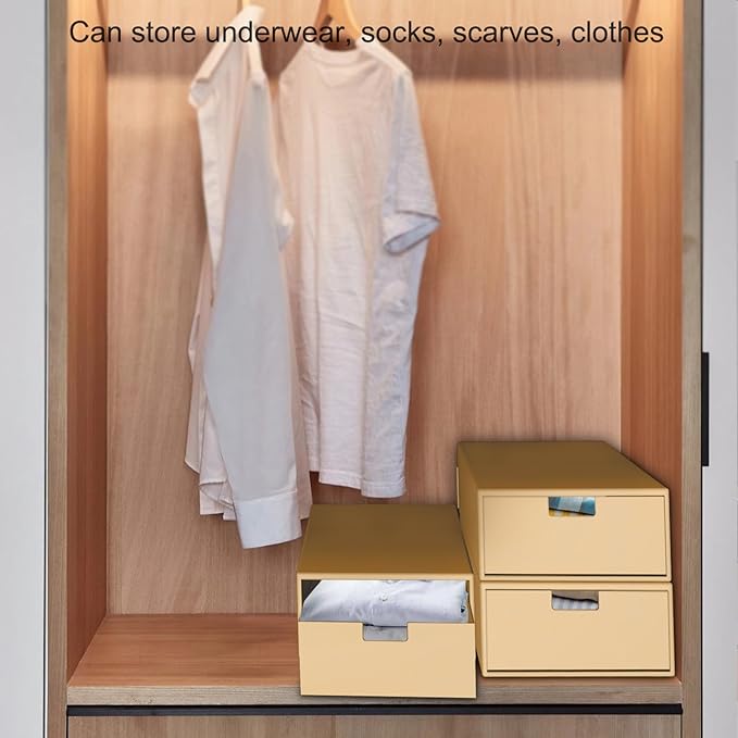 Cardboard shoe organizer boxes Socks, Underwear,Stationery,papers, Photos, file box shoe rack Office closet organizers and storage Warehouse Stackable Drawer Storage bins 13.7 x 9.7 x 5.5in 12 Pack
