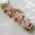 BFYDOAA Rose Swag Flowers,Wedding Arch Flowers Artificial Rustic Flower Swag Green Leaves Rose Peony Door Wreath for Wedding Arch Front Door House Wall Decoration