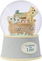 Precious Moments "Overflowing with Love" Noah's Ark Inspired Musical Resin Snow Globe, Sentimental Nursery Décor, Ideal Baby Shower or Holiday Figurine Gift, 173432