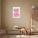 Drimiler Retro Newspaper Pink Font Poster What If It All Works Out Canvas Wall Art Positive Affirming Quote Minimalist Prints Painting For Home Bedroom Dorm Wall Decor 8x12in Unframed