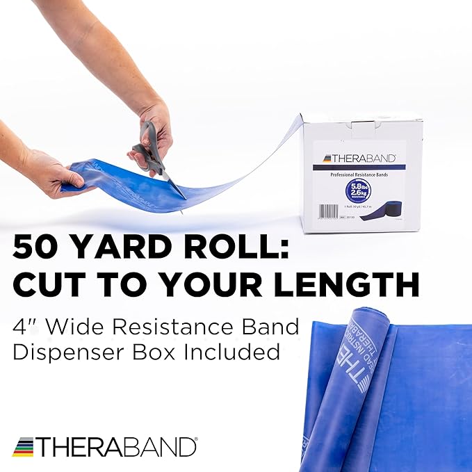 THERABAND Resistance Band, Special Heavy, 50-Yard Roll, Elastic Band for Exercise