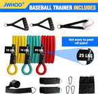 Baseball Resistance Arm Bands - Baseball Bands for Arm Strength, Durable Baseball Bands with Interchangeable Grips, Ideal for Baseball Training, Warm-Ups & Beginner Learning
