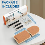Cork Ankle Balance Board & Foot Strengthener – Extra-Wide Wooden Single Leg Stability Trainer for Arch Comfort, Mobility & Recovery – Adjustable Rocker System (Natural Cork Edition)