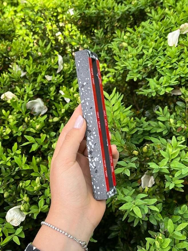 A&S Modern Stone Mezuzah Case Design, Mezuza Cover for Scroll Protection, Easy Peel and Stick Houswarming Gift and Home Blessing