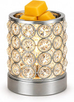 Leyoue Electric Crystal Wax Melt Warmer - Bulb Heating, Elegant Crystal Design, Quickly Melts Wax Blocks, Releases Long-Lasting Fragrance, Perfect Candle Wax Burner and Wax Warmer for Home Decor