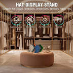 Hat Organizer for Baseball Caps-2 PacK | Wood & Metal Hat Rack Holds 14 for Baseball Caps | Space-Saving Closet Shelf Organizer for Bedroom, Dresser, Entryway