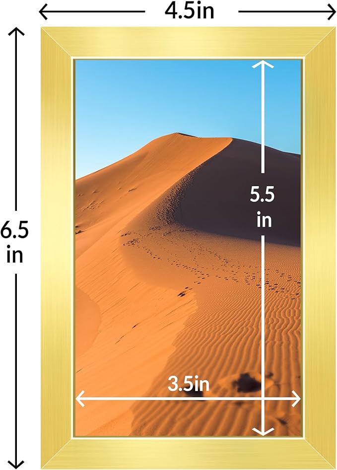 LaVie Home 4x6 Picture Frame Gold Set of 10, Display 4 x 6 Picture, Photo Frame Collage for Wall Gallery or Table Deco, Hanging or Tabletop Display