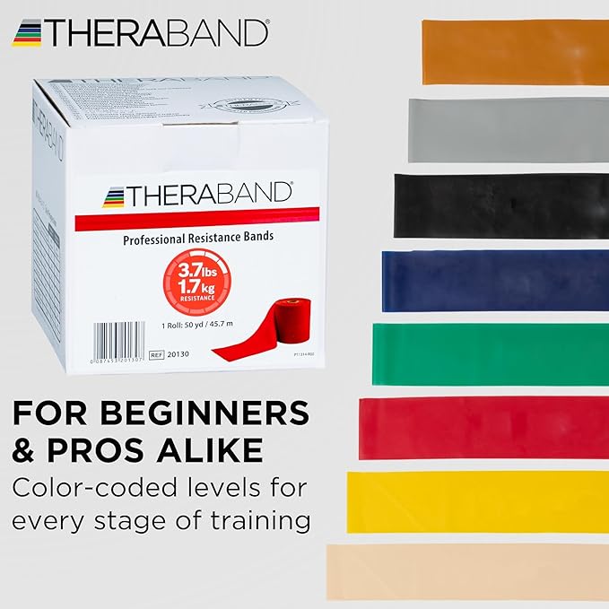 THERABAND Resistance Band, Special Heavy, 50-Yard Roll, Elastic Band for Exercise