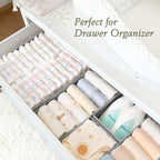 Criusia Drawer Organizers 18-Piece Set, Dresser Organizer for Baby Clothes, Foldable Closet Storage & Drawer Dividers for Underwear, Socks, Nursery (Gray)