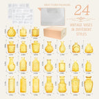 24PCS Mini Bud Vases As Wedding Centerpieces for Tables,Gold Bud Vases for Flowers,Small Flower Vases Suitable for Birthday Party,Anniversary,Wedding Reception,Baby Shower (Gold, 24PCS)